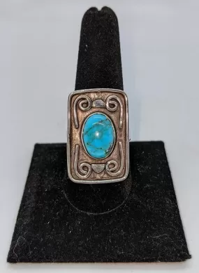 Ring, Turquoise Oval