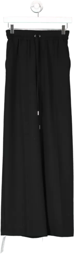 River Island Black Wide Leg Pull On Trousers UK 6