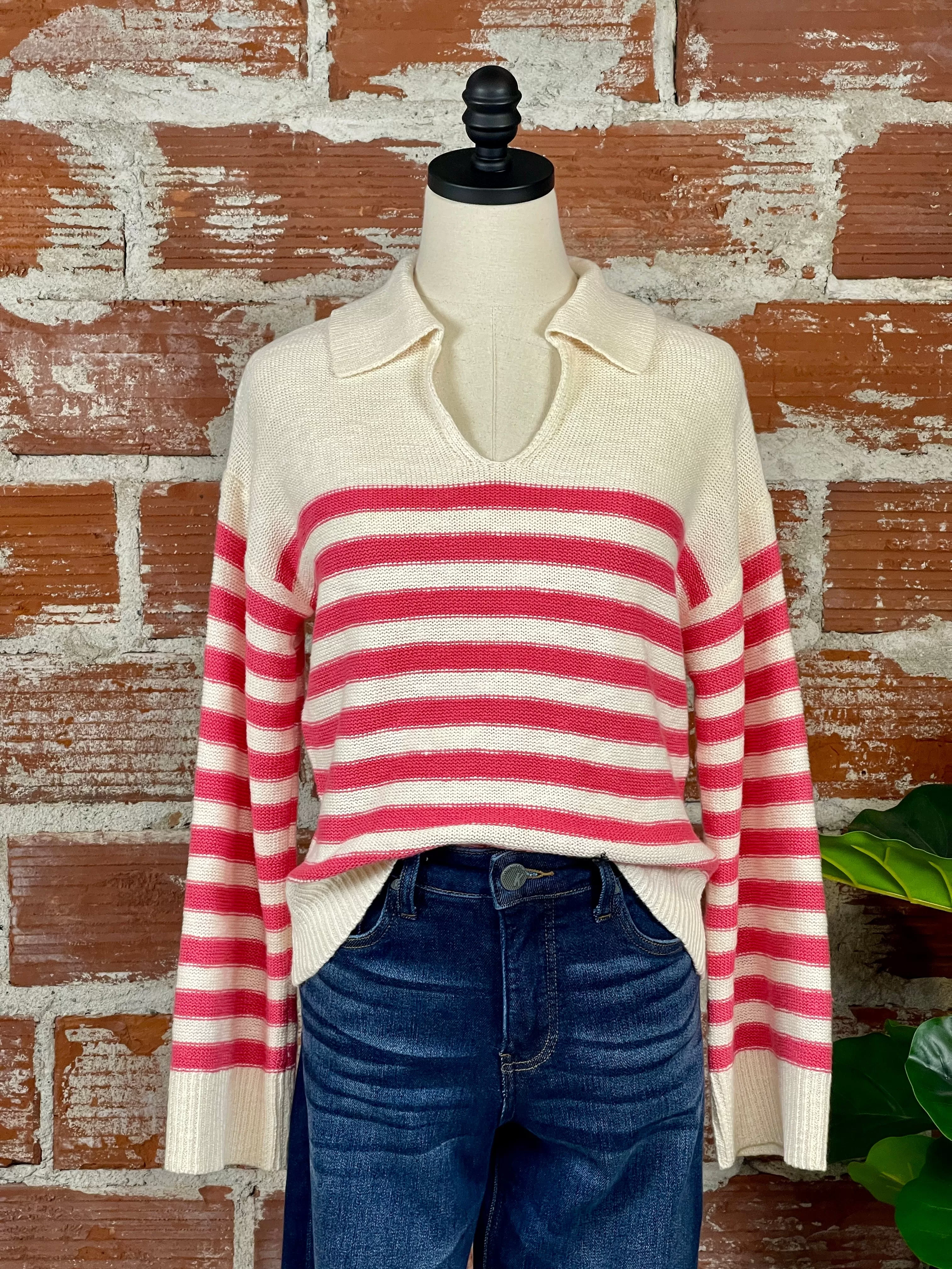 Sanctuary Perfect TIming Sweater in Flushed Stripe