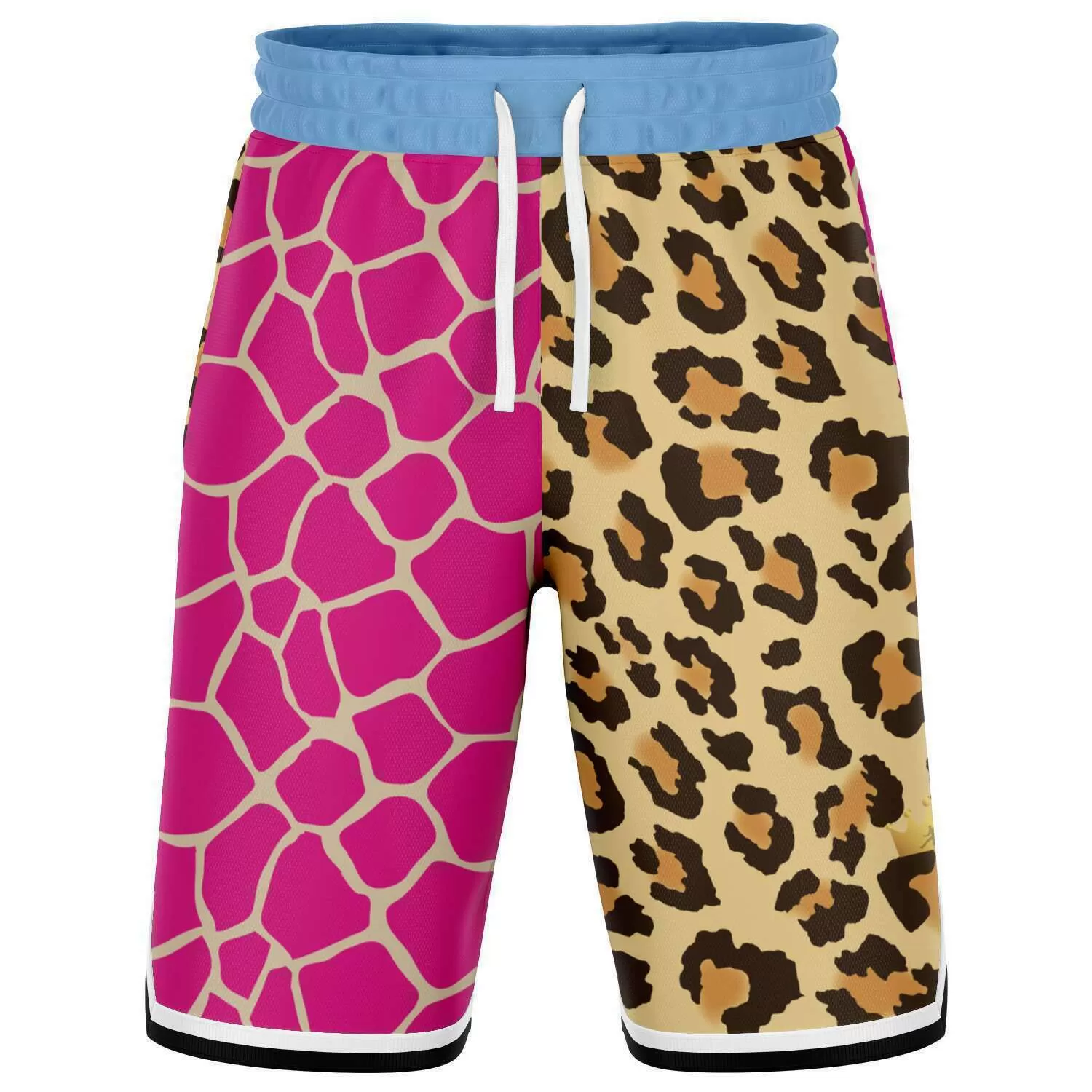 Santorini Leopard Unisex Basketball Shorts