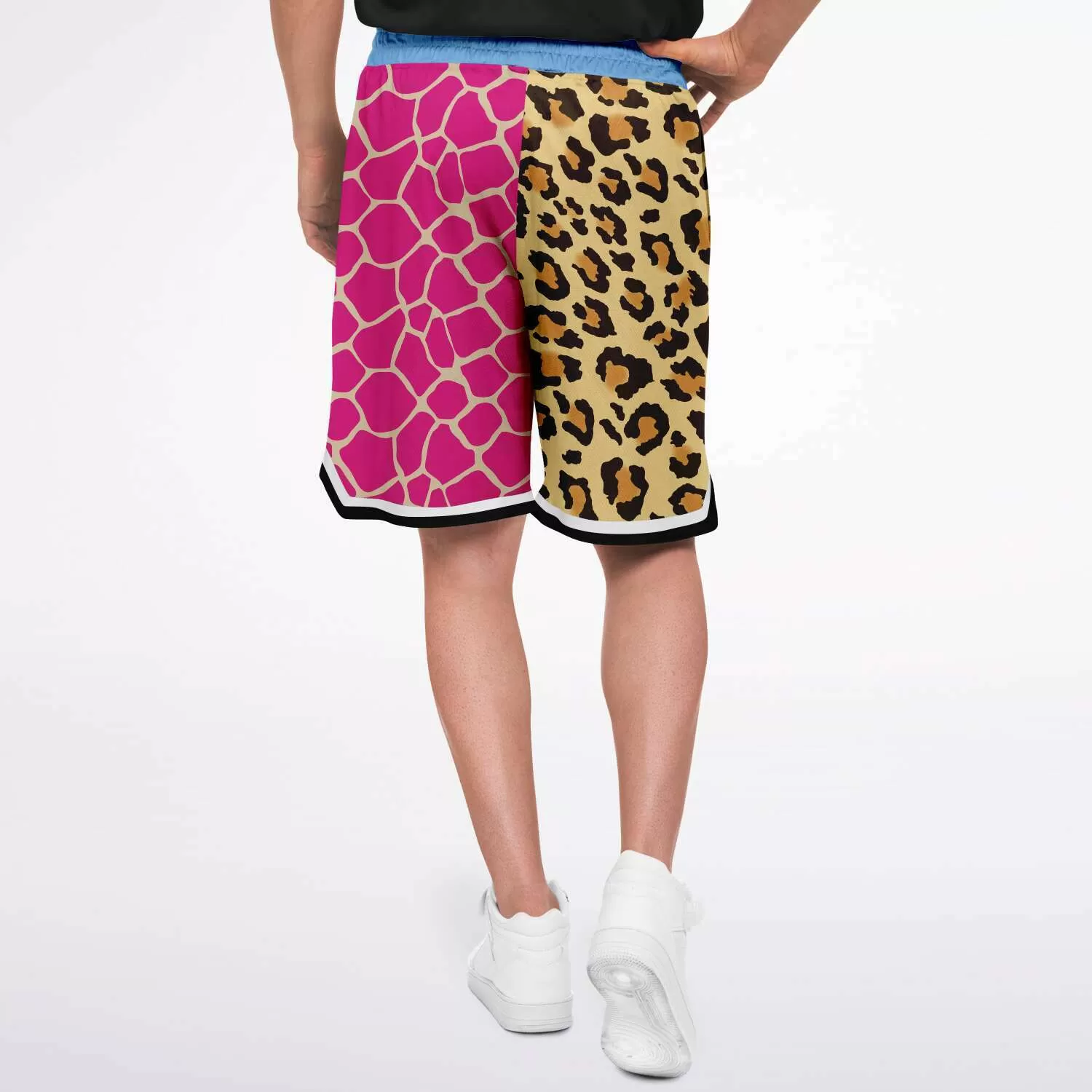 Santorini Leopard Unisex Basketball Shorts