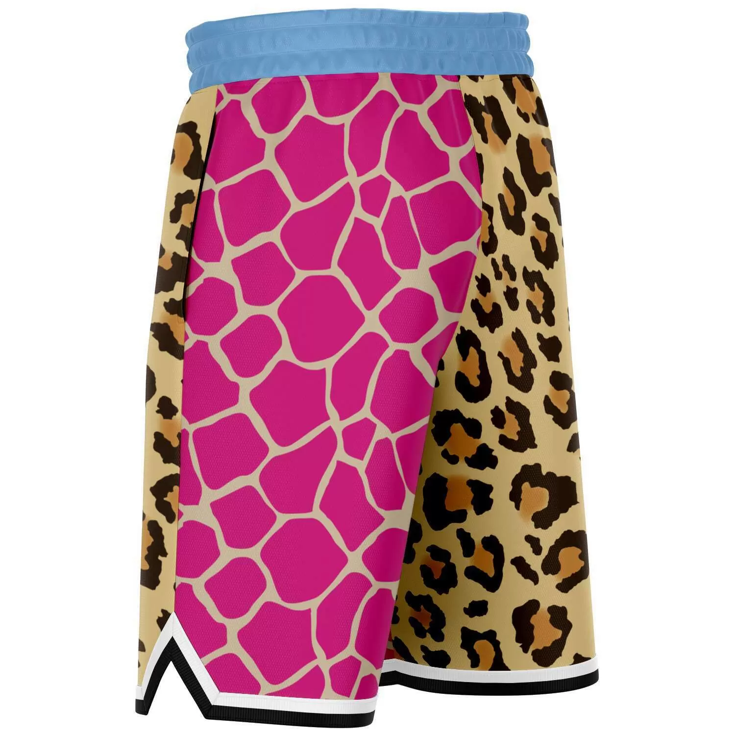 Santorini Leopard Unisex Basketball Shorts