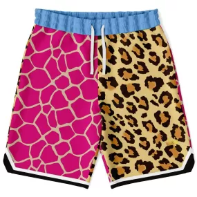 Santorini Leopard Unisex Basketball Shorts