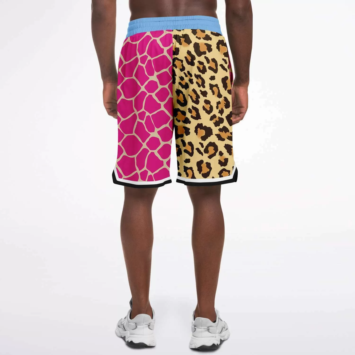 Santorini Leopard Unisex Basketball Shorts