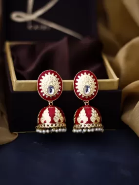 Sheesh Meenakari Jhumkis