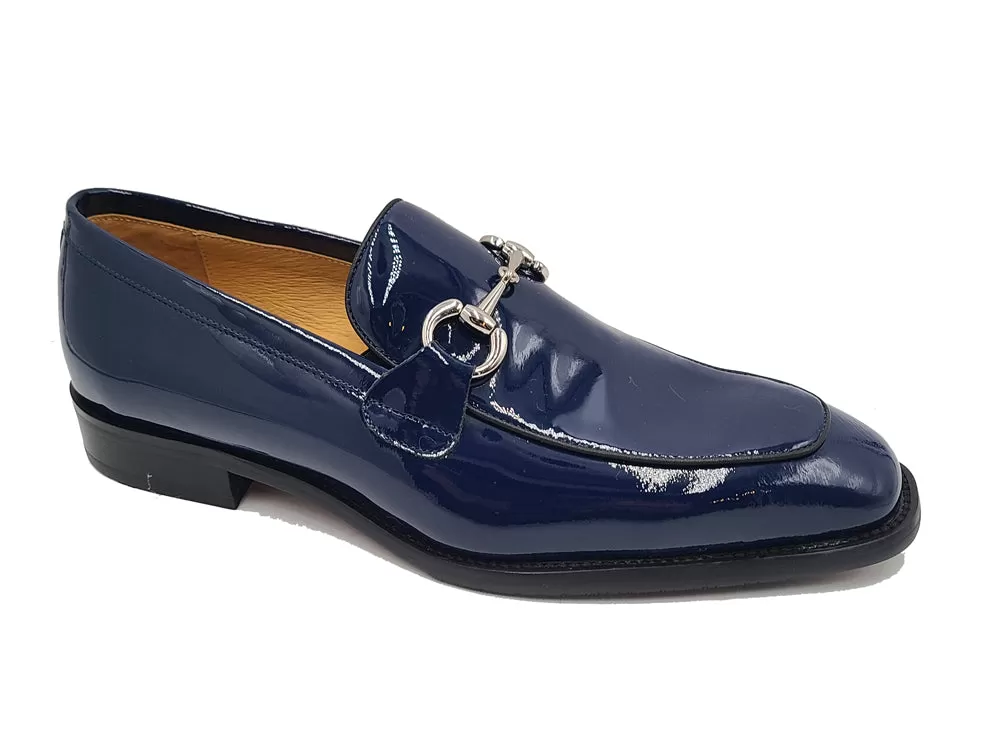 Signature Horse Bit Soft Calfskin Patent Leather Loafer