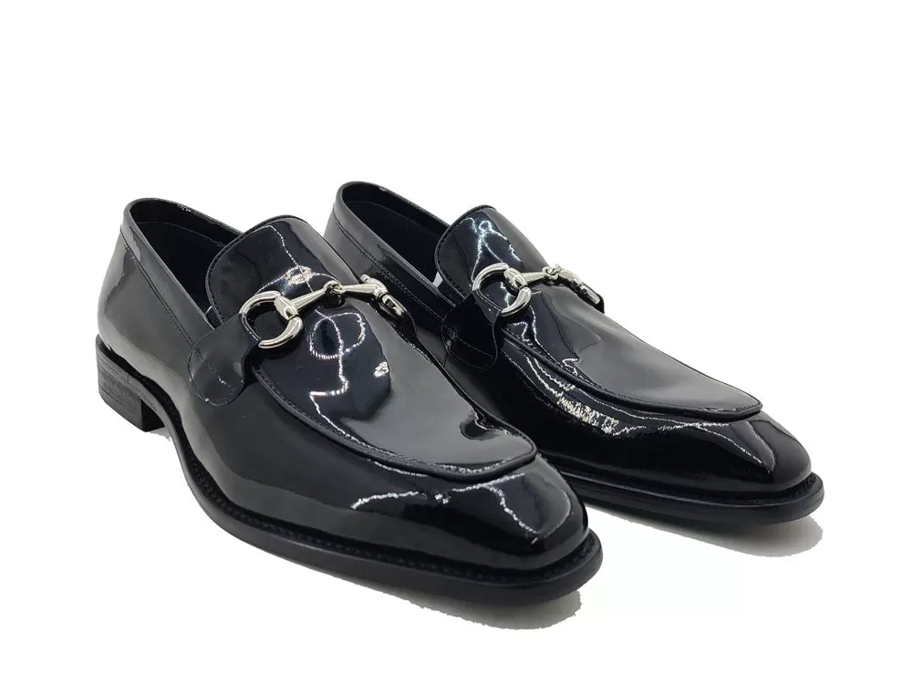 Signature Horse Bit Soft Calfskin Patent Leather Loafer