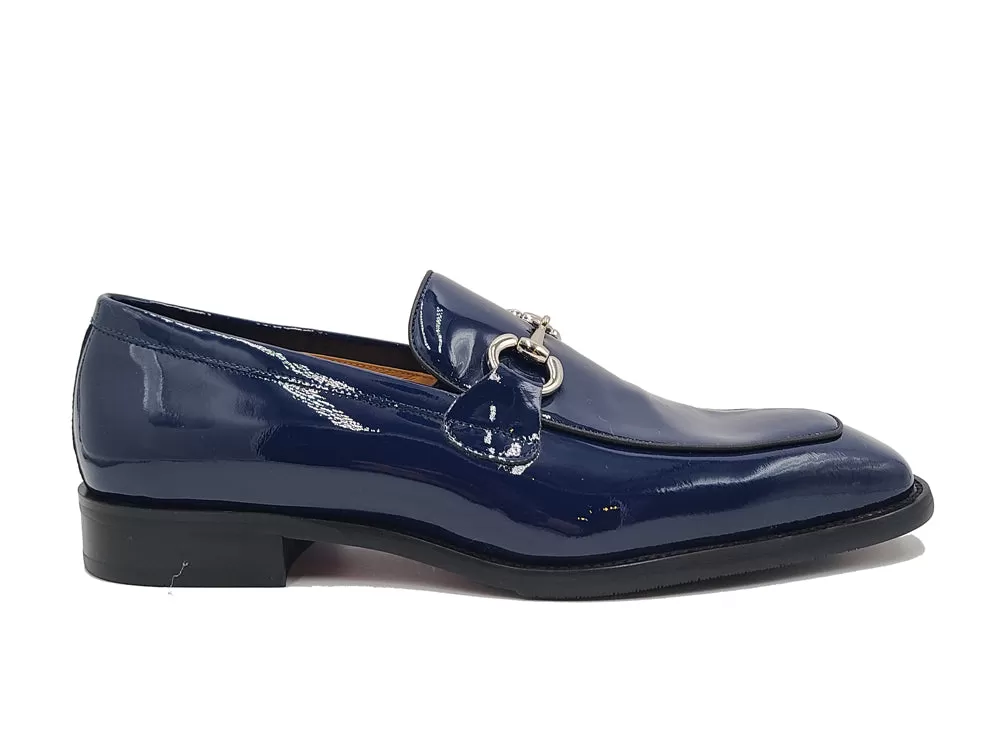 Signature Horse Bit Soft Calfskin Patent Leather Loafer