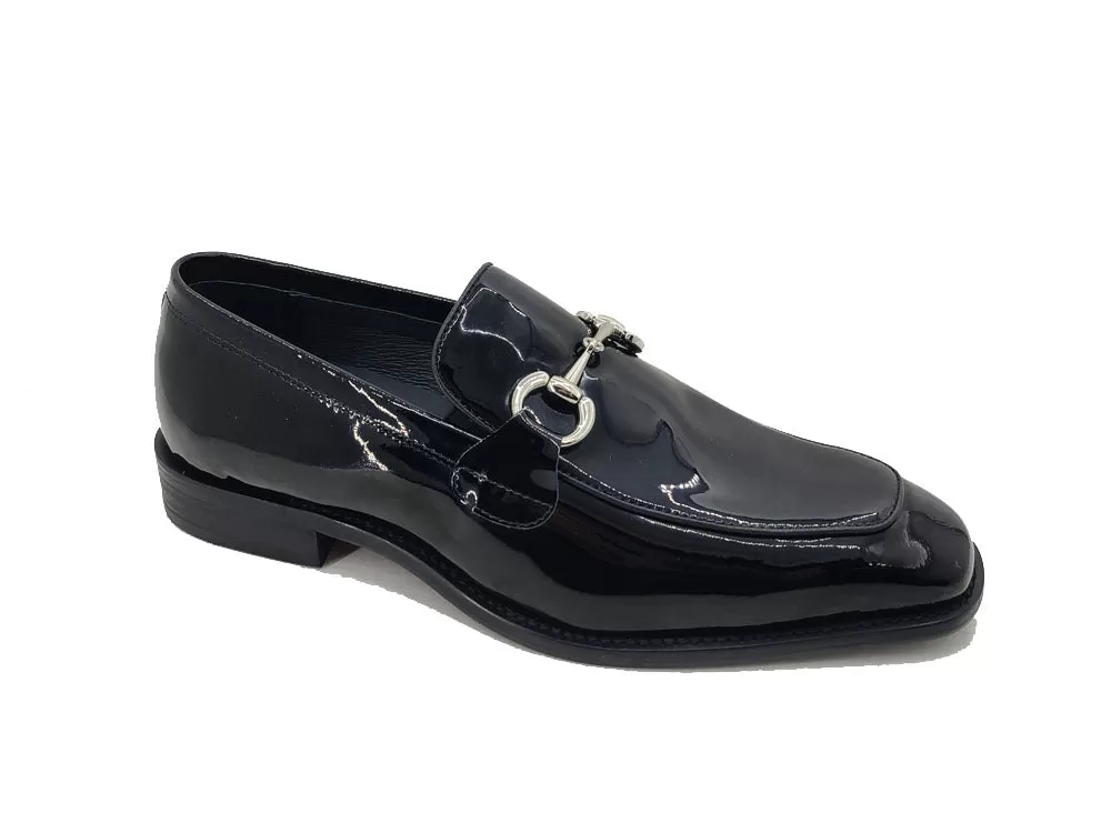 Signature Horse Bit Soft Calfskin Patent Leather Loafer