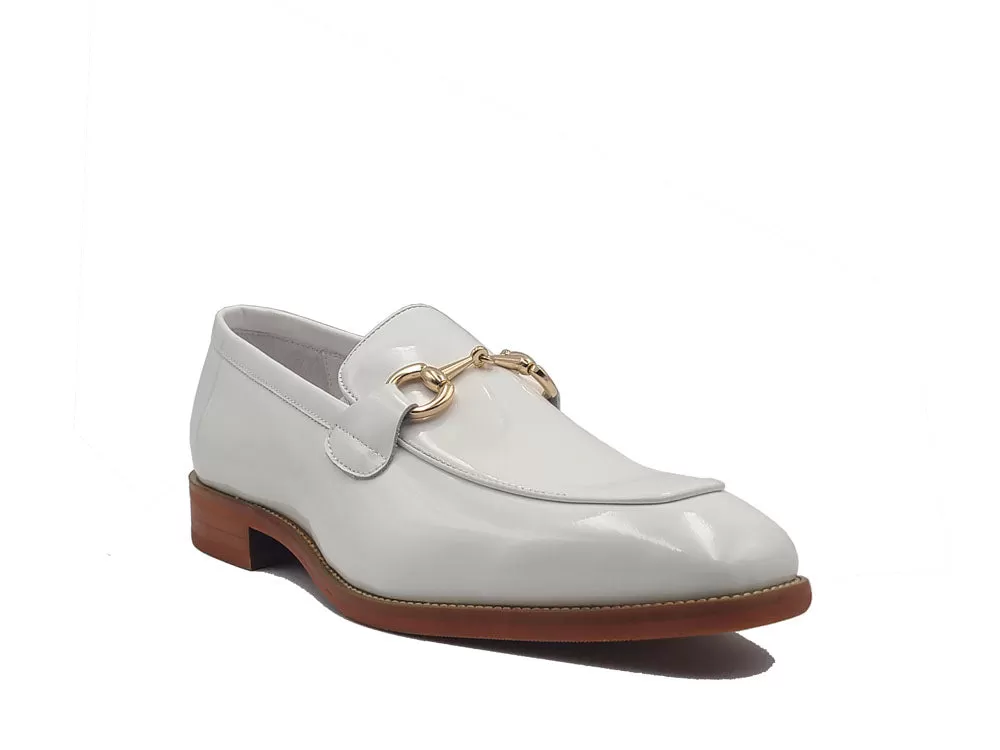 Signature Horse Bit Soft Calfskin Patent Leather Loafer