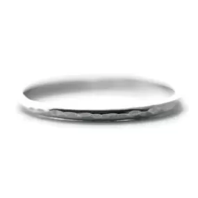 Silver Hammered Stacking Rings