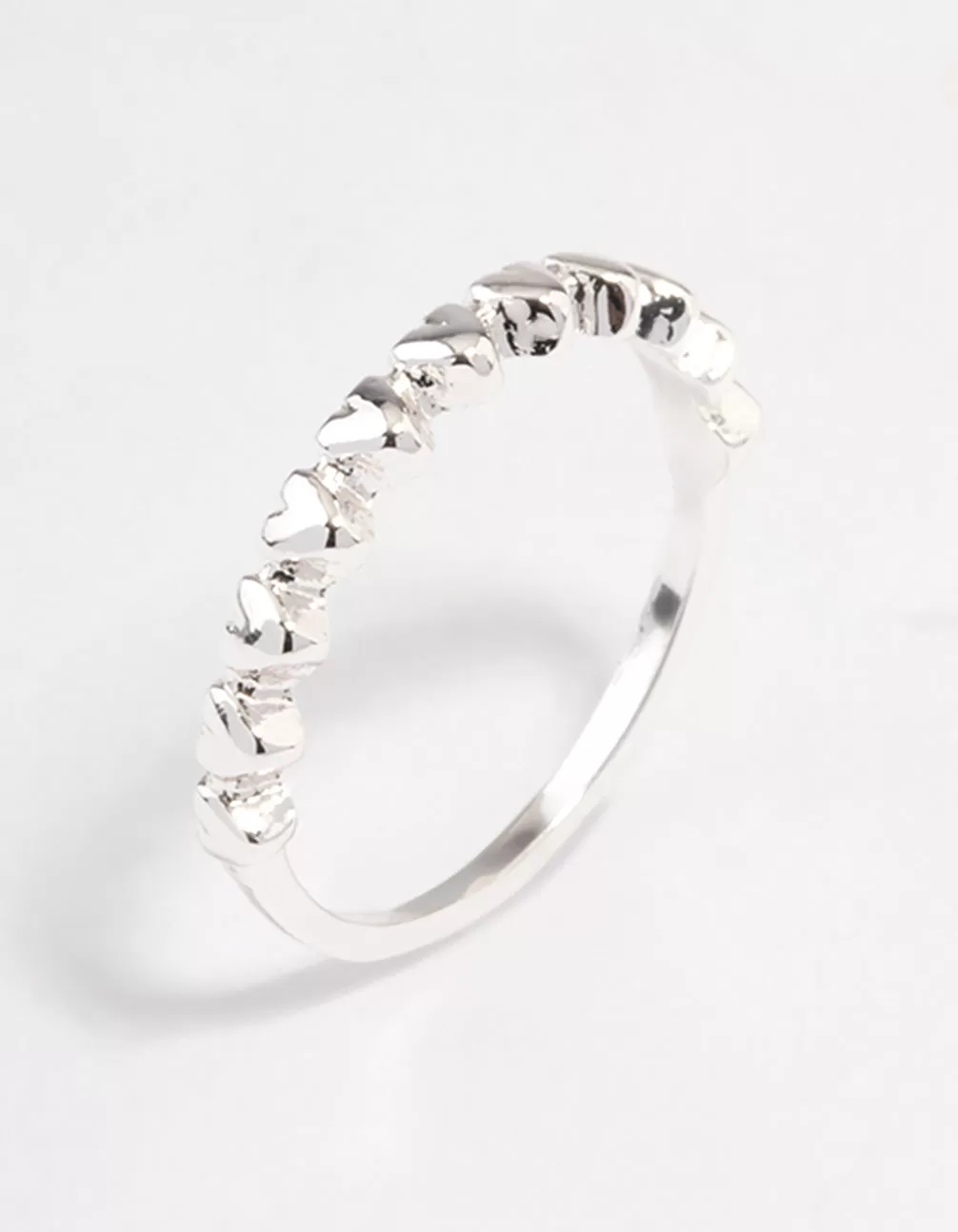 Silver Mini Hearts Ring