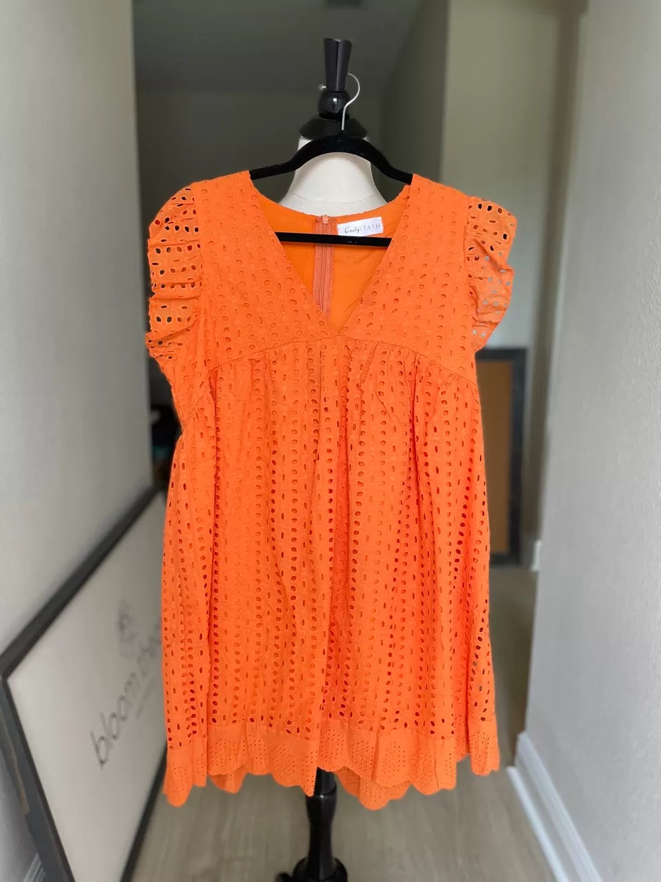 *Size L: Trendy Romper Dress - Orange