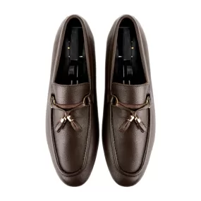 Sleek Tassels Loafers-Brown