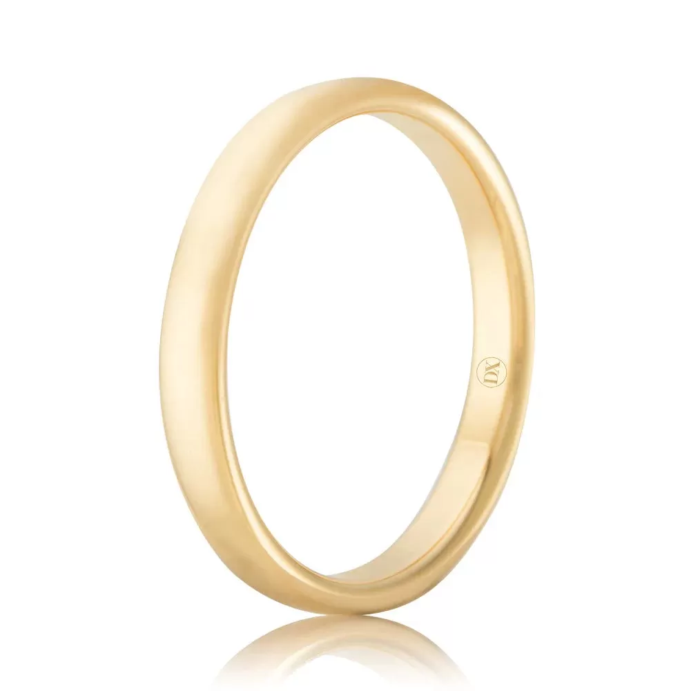 Soft Dome 2.5mm - 18ct Yellow Gold