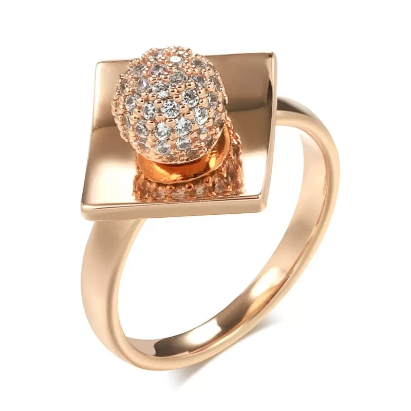 Spherical Squared Rose Gold Ring