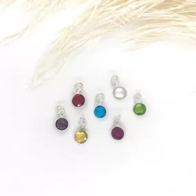 Sterling Silver Round Birthstones Pendants