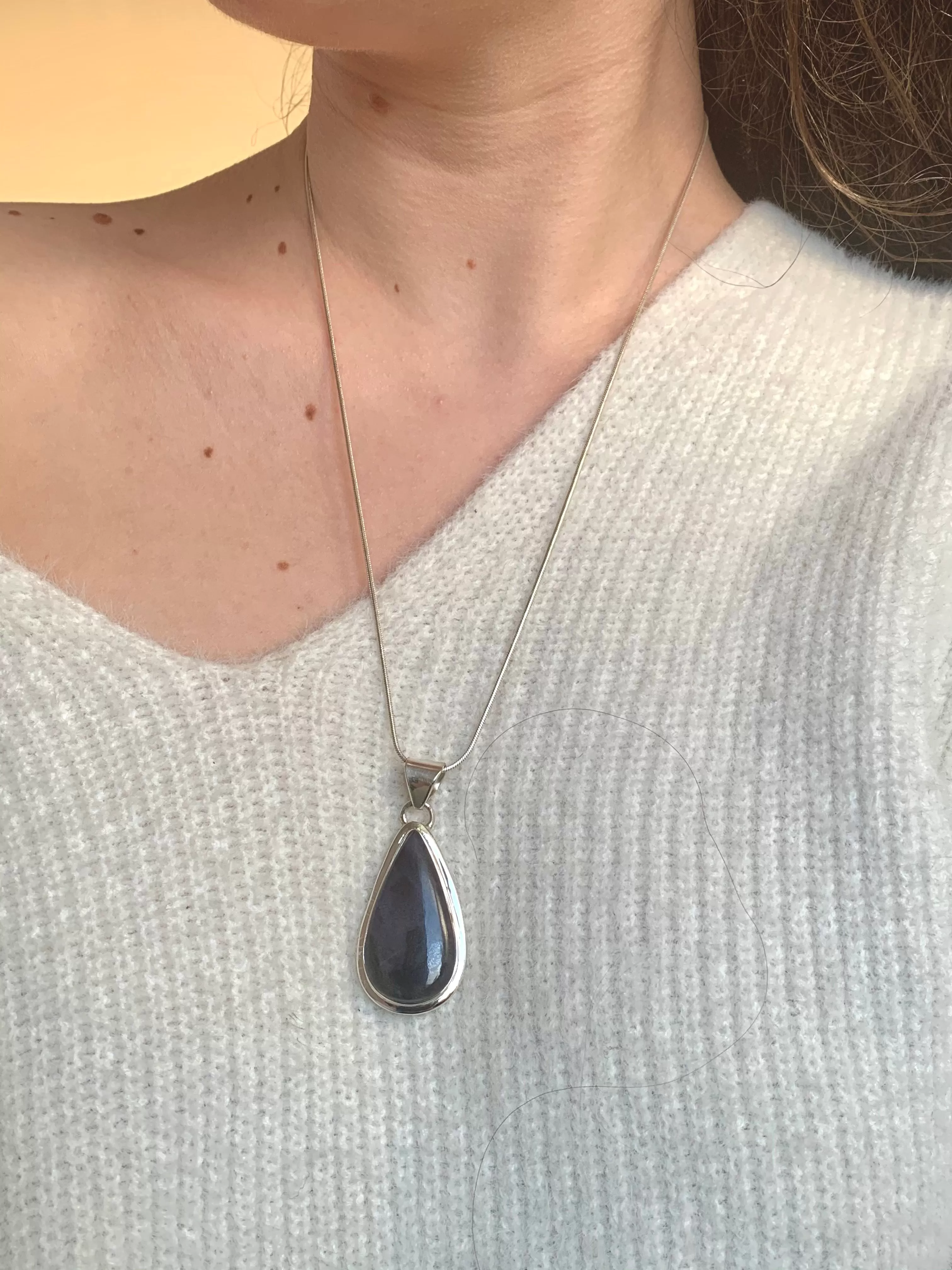 Sugilite Ansley Pendant - Long Teardrop