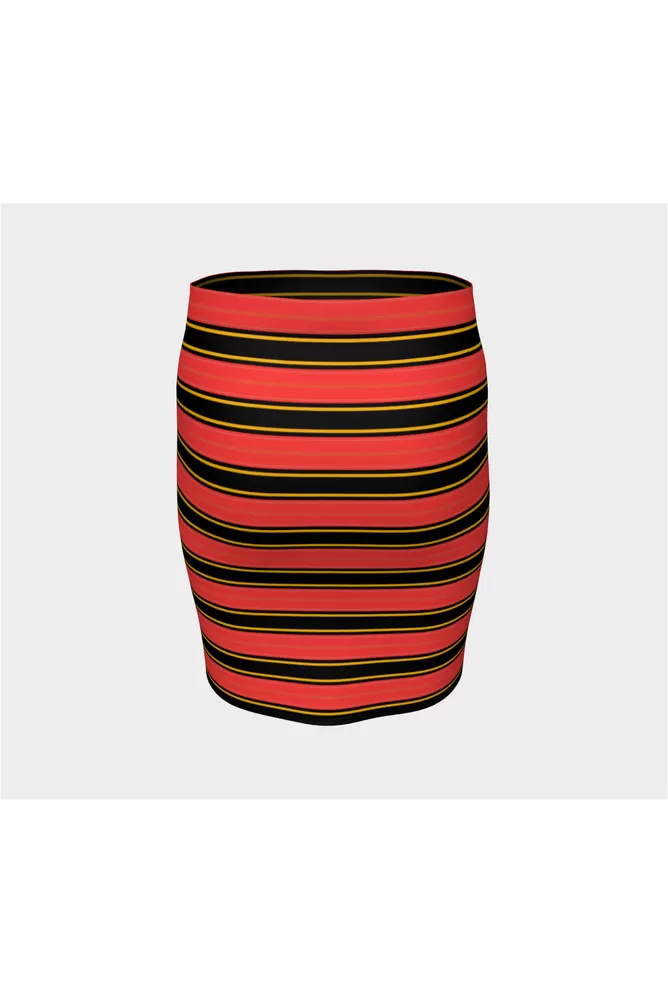 Sultry Stripes Fitted Skirt