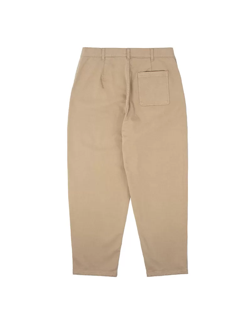 Sunspel Womens Cotton Tapered Trousers Stone