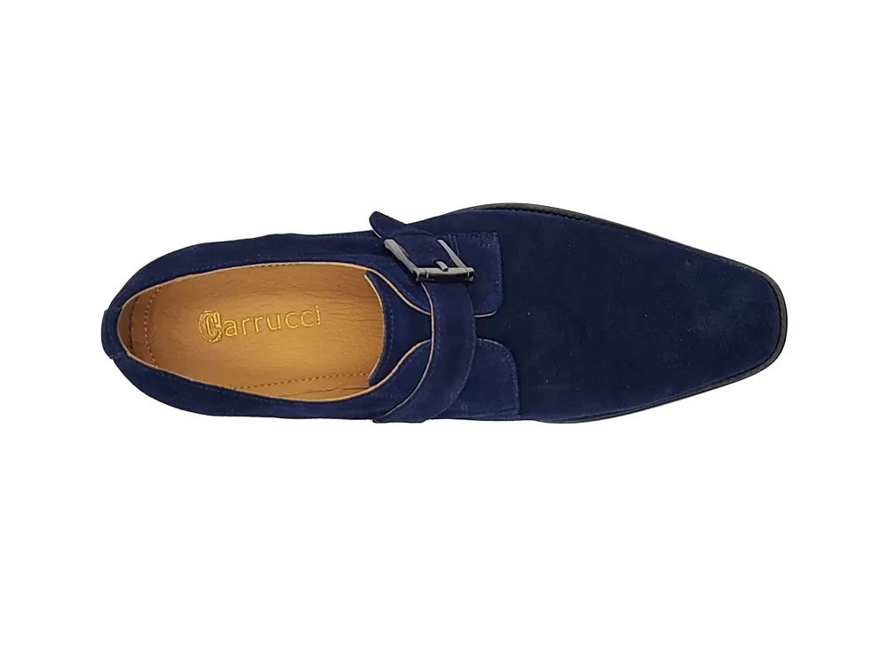 Supple Suede Slip-on Single Monk Loafer