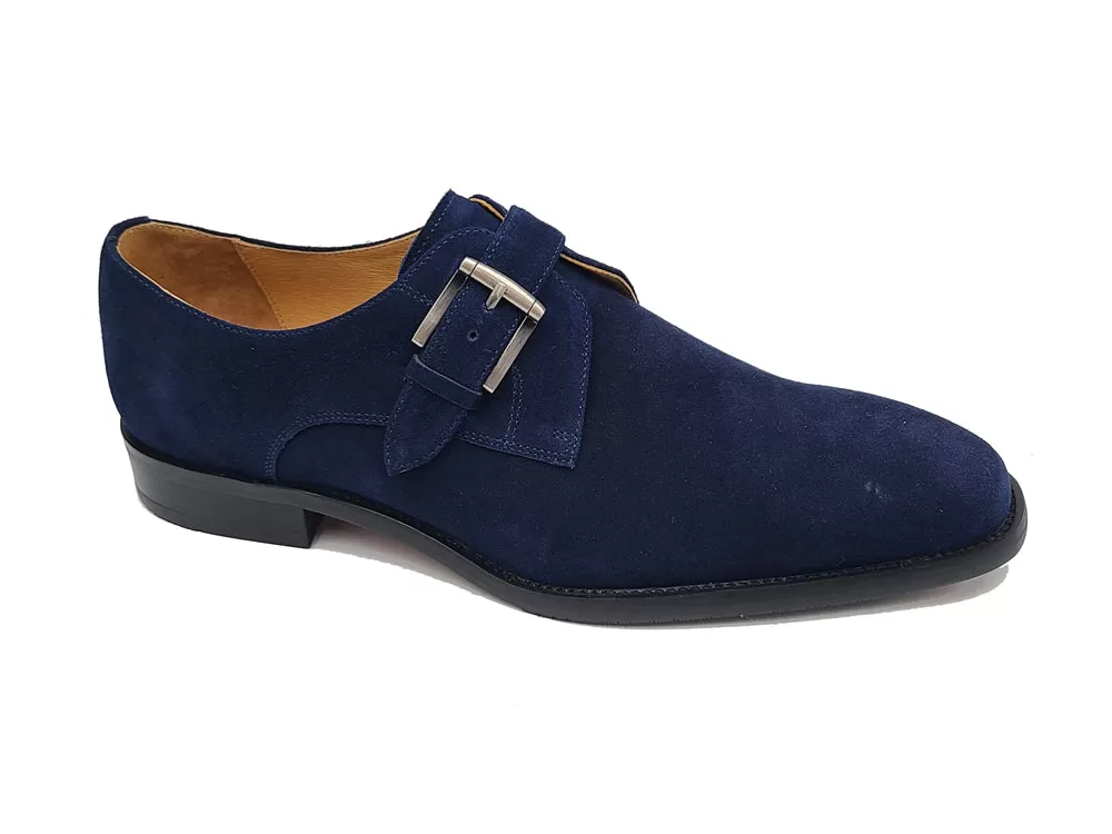 Supple Suede Slip-on Single Monk Loafer