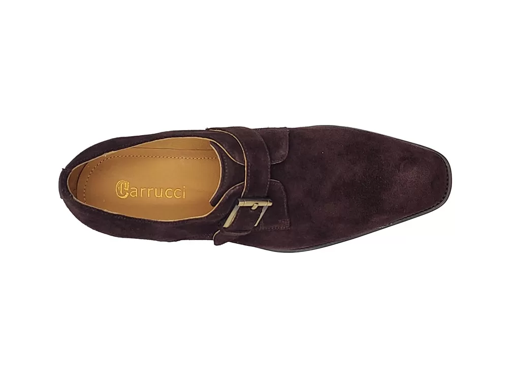 Supple Suede Slip-on Single Monk Loafer