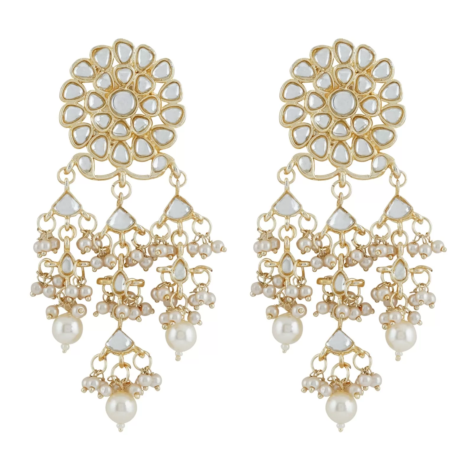 Teejh Nainika Pearl and Polki Earring