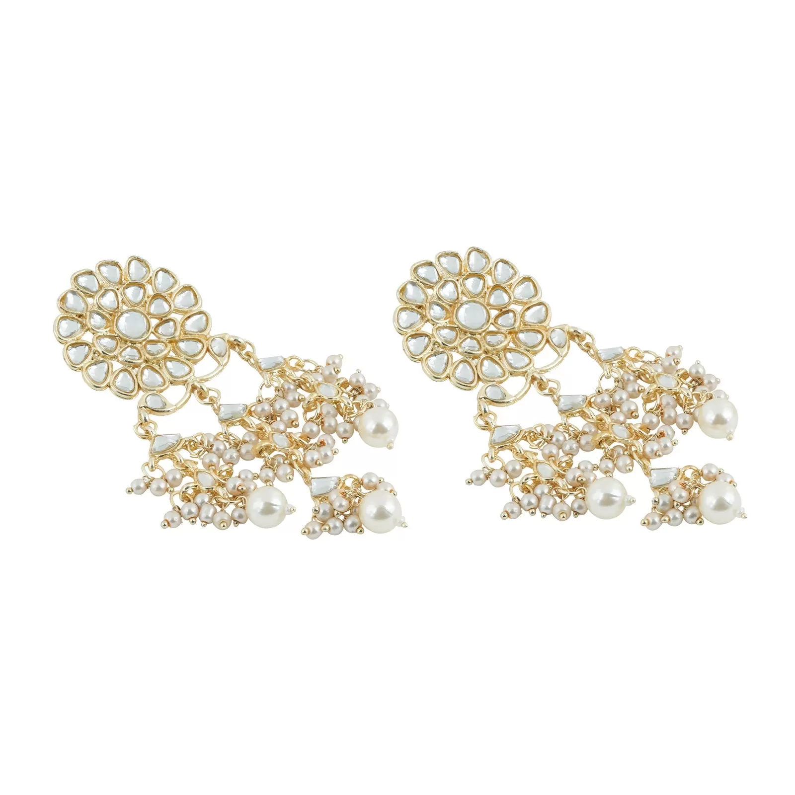 Teejh Nainika Pearl and Polki Earring