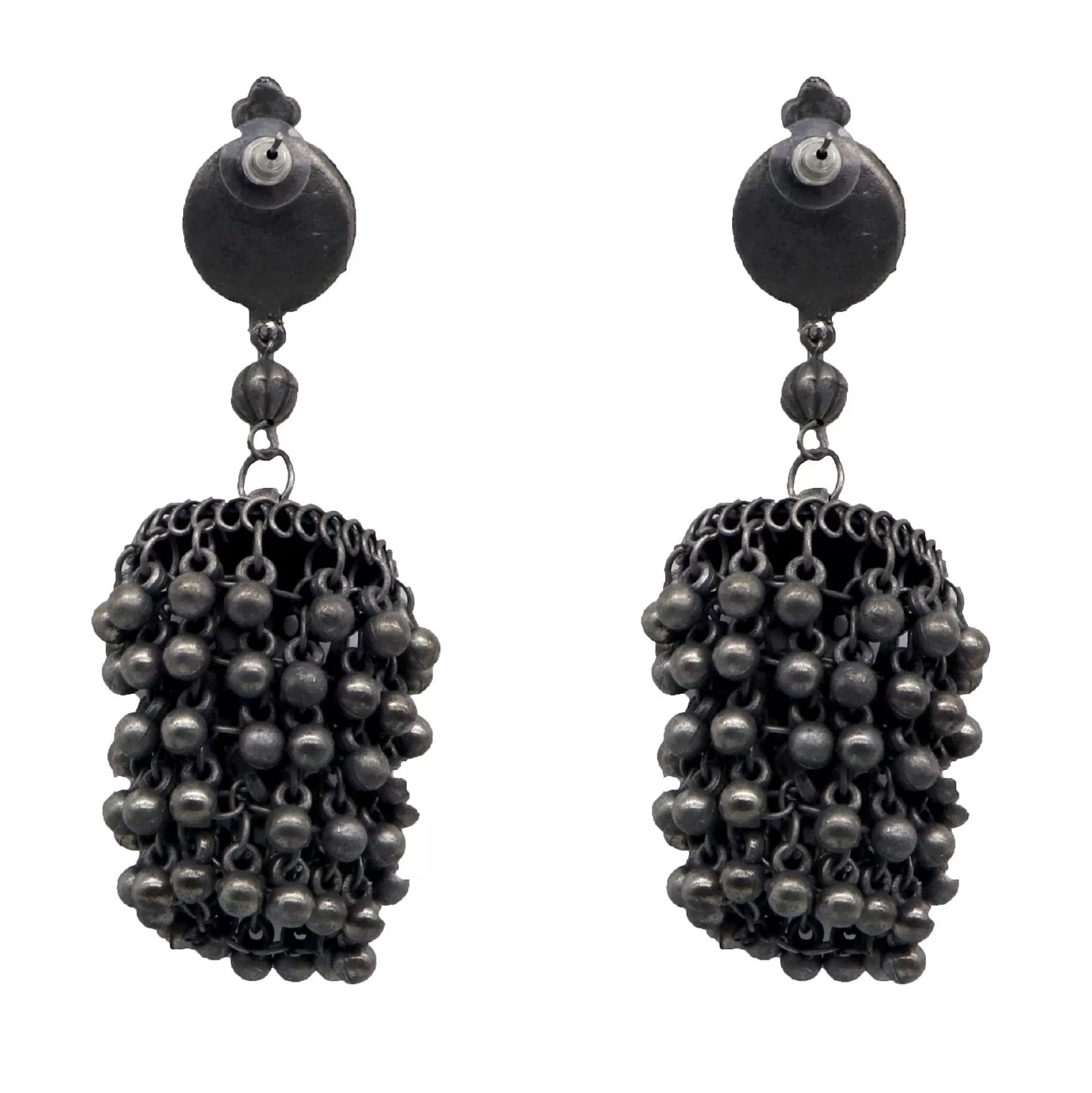 Teejh Saira Silver Oxidised  Earrings