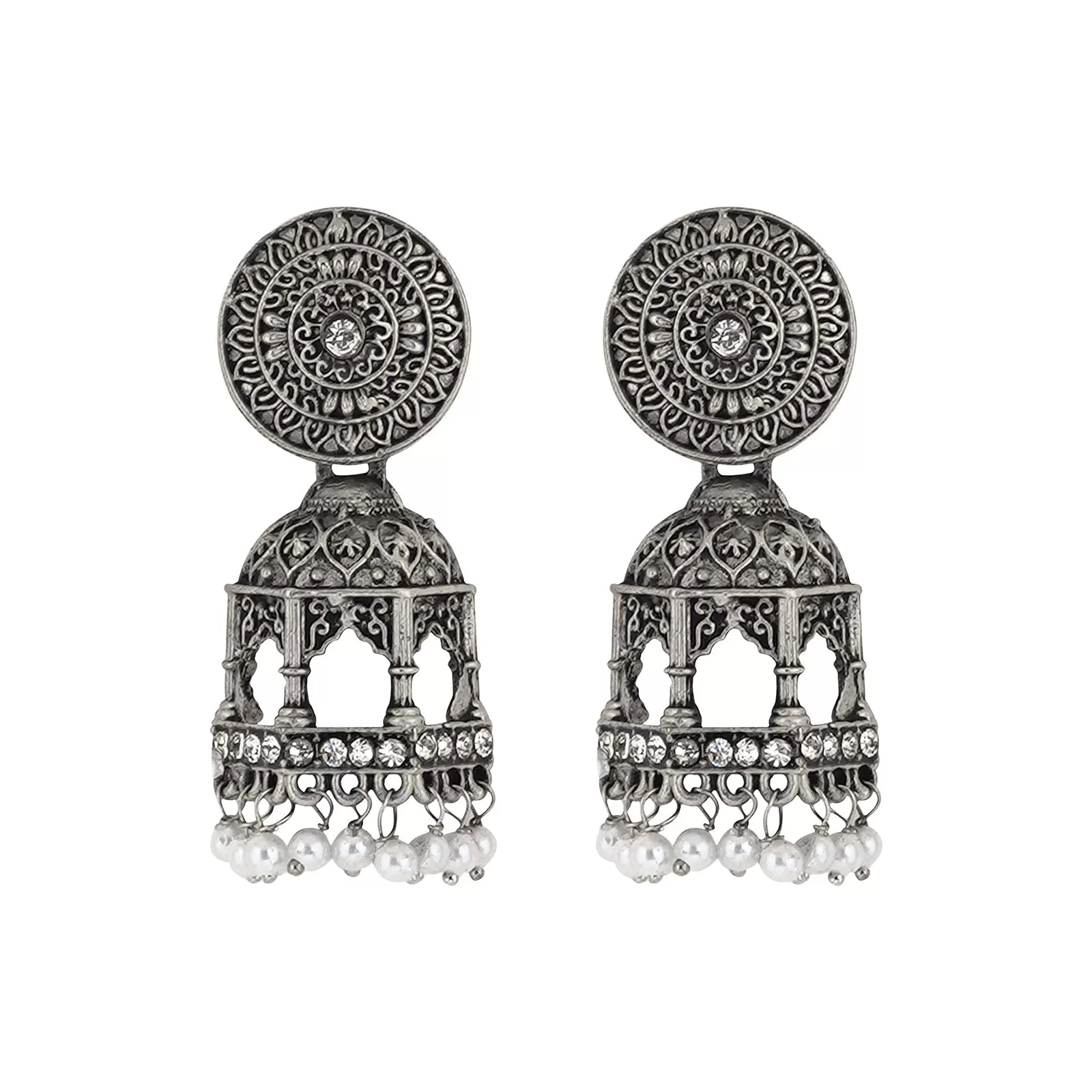 Teejh Tarita Silver Oxidised Earrings