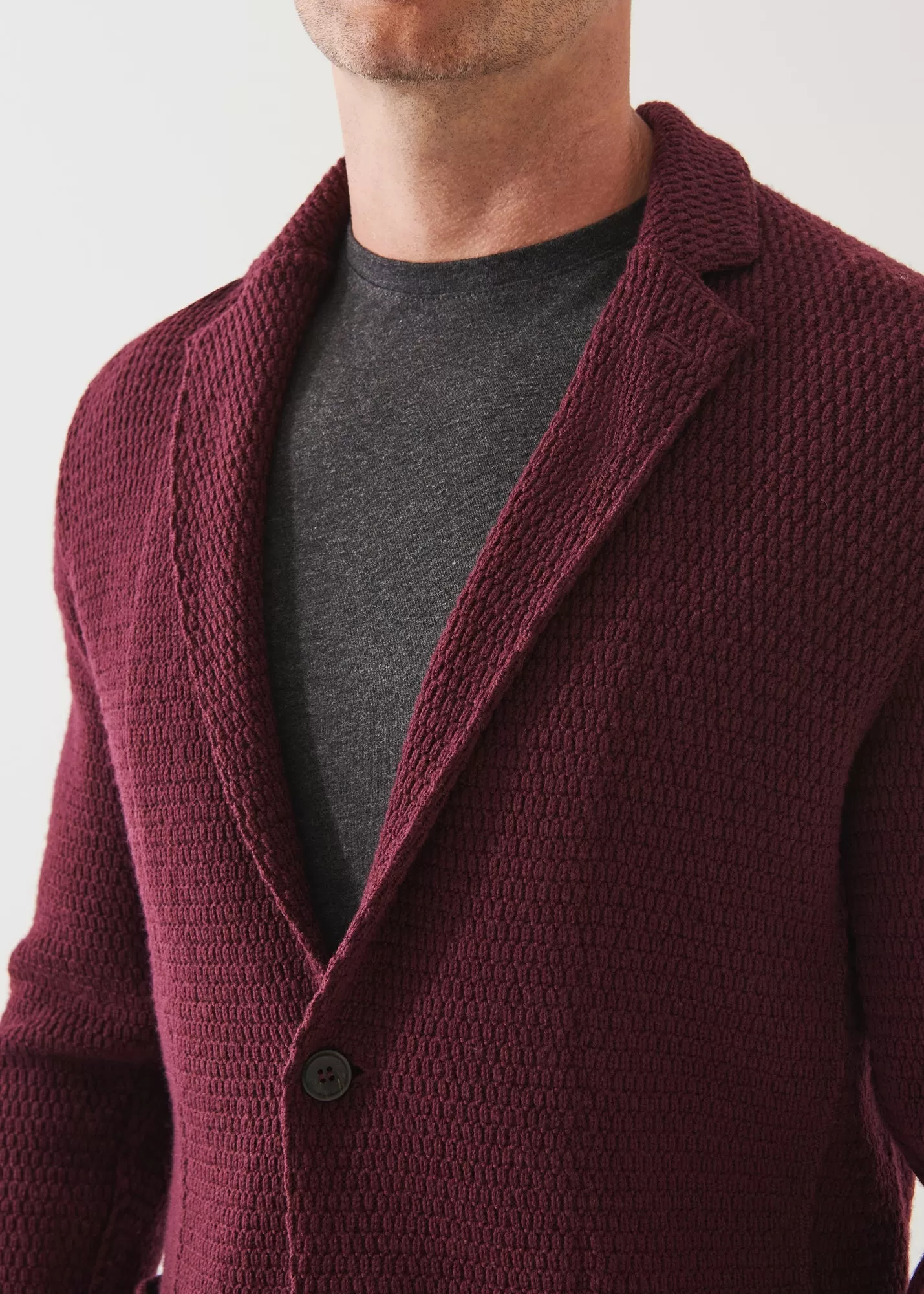 TEXTURED KNIT SWEATER JACKET