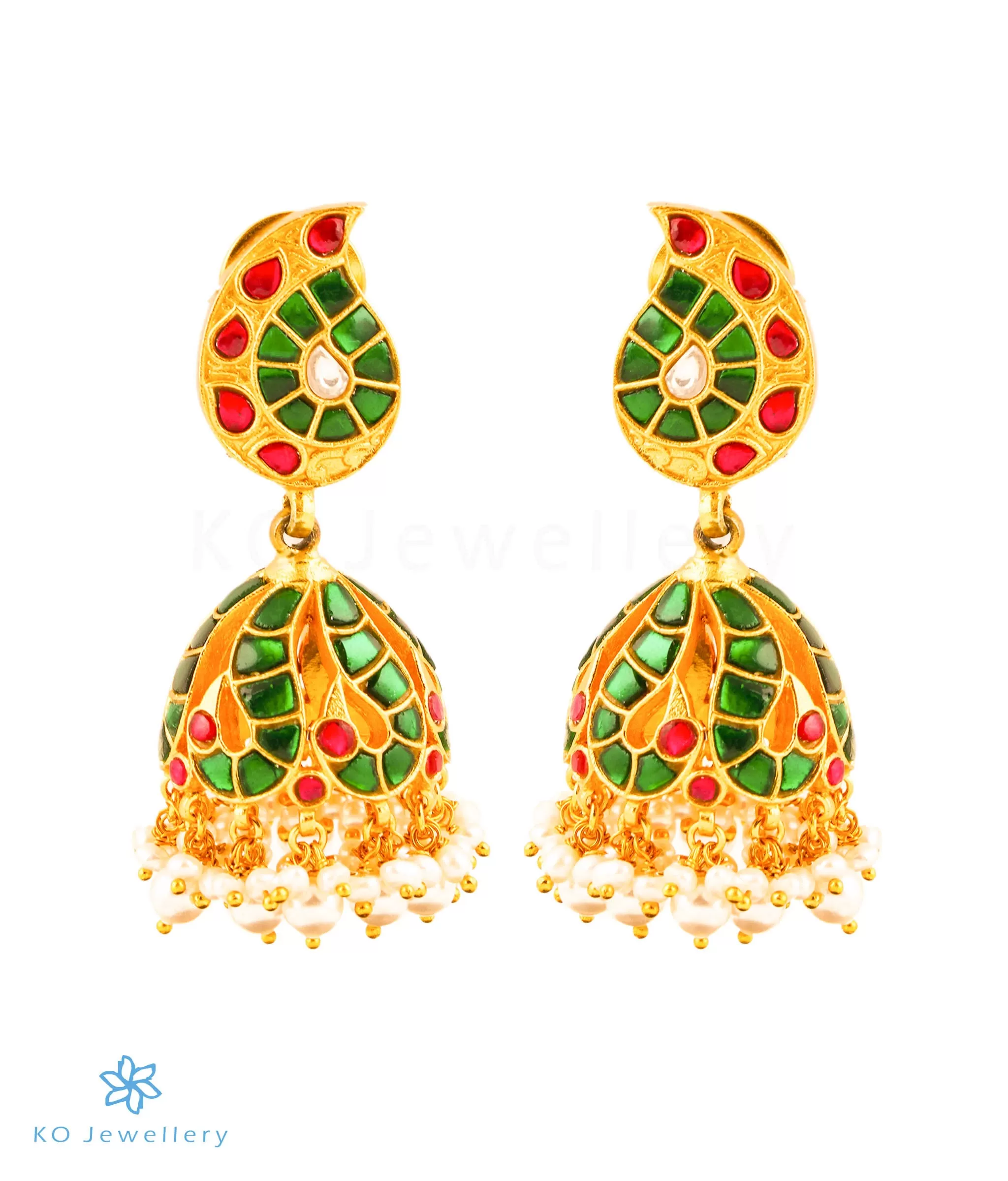 The Taruni Silver Kundan Jhumkas