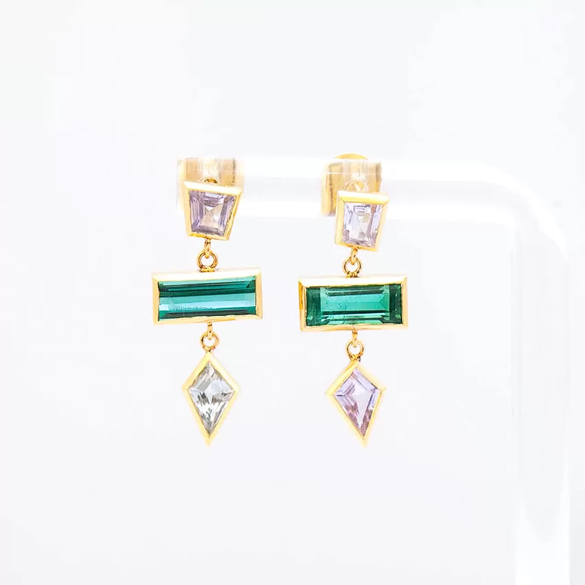 Three Tier Grande Interlock Earrings