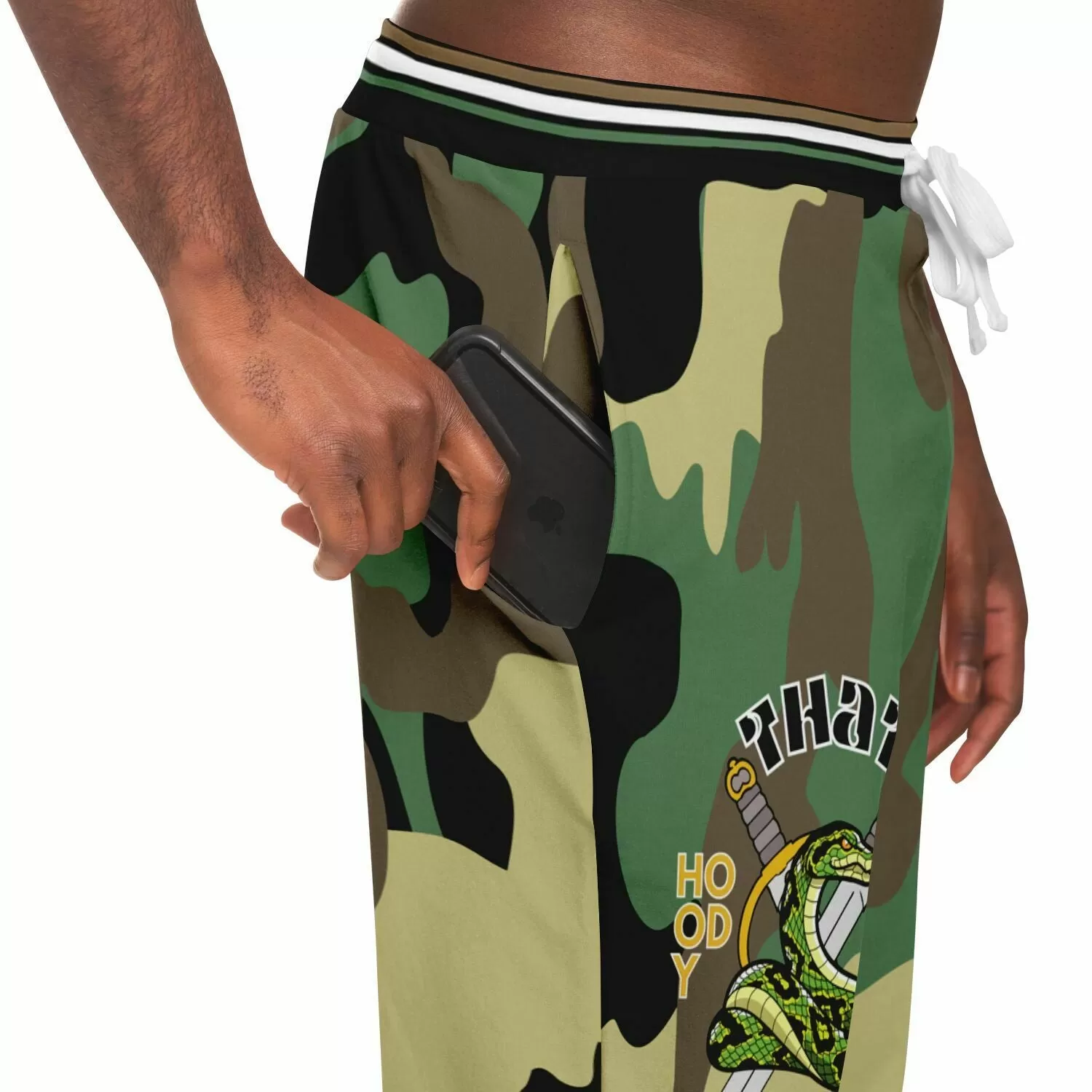 THS Snake Bite Fleece Joggers in Green Camo