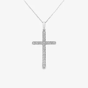 Traditional Diamond Cross Necklace