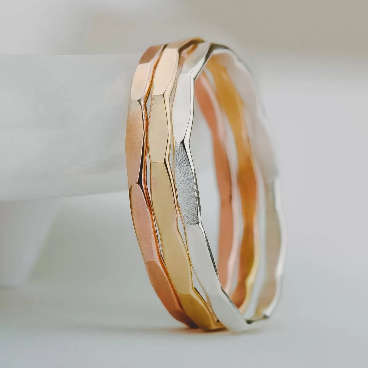 Trio of Mirror Stacking Rings