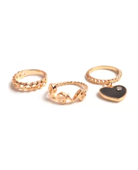 Triple Love Ring Set