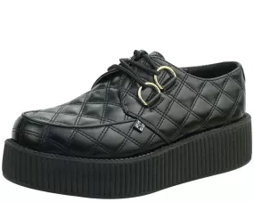 T.U.K BLACK QUILTED MONDO CREEPER