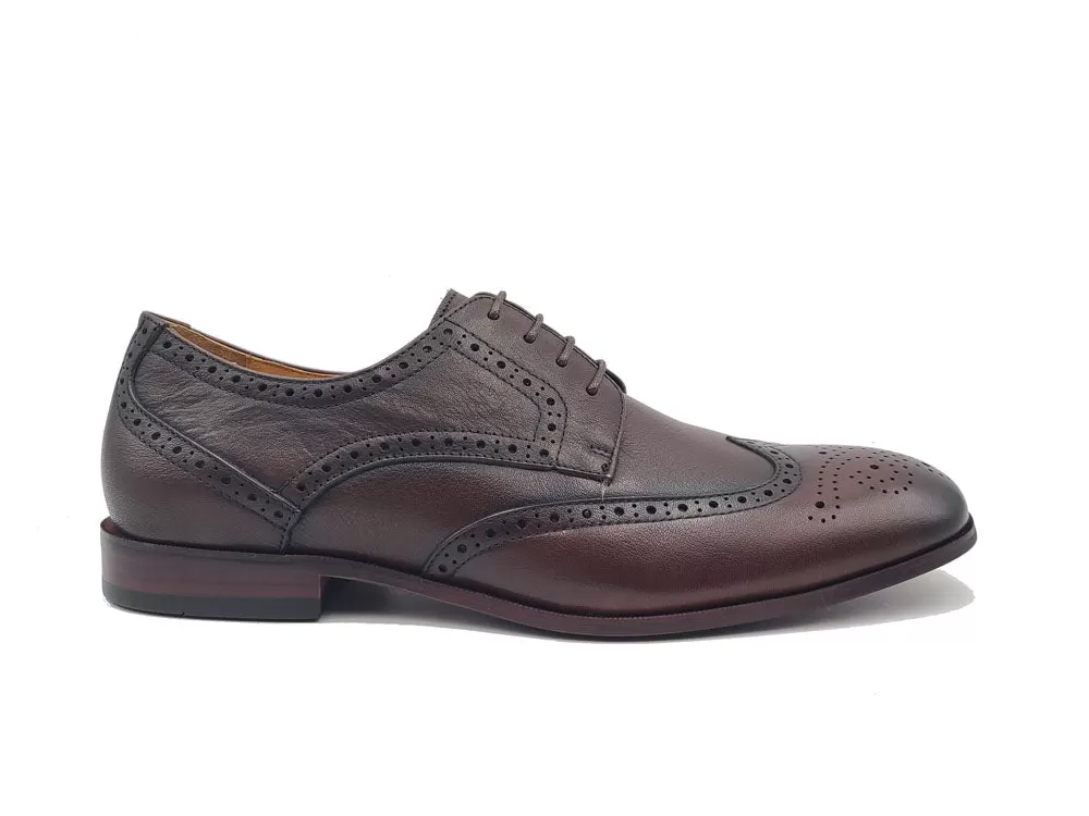 Tumbled Leather Blucher style Oxford with Flex Sole