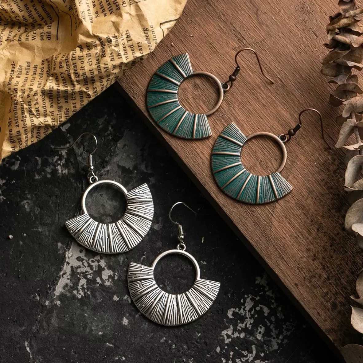 Vintage Boho Ethnic Drop Earrings