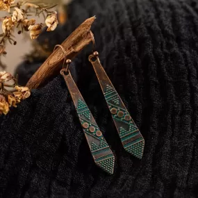 Vintage Ethnic Antique Long Dangle Drop Earrings