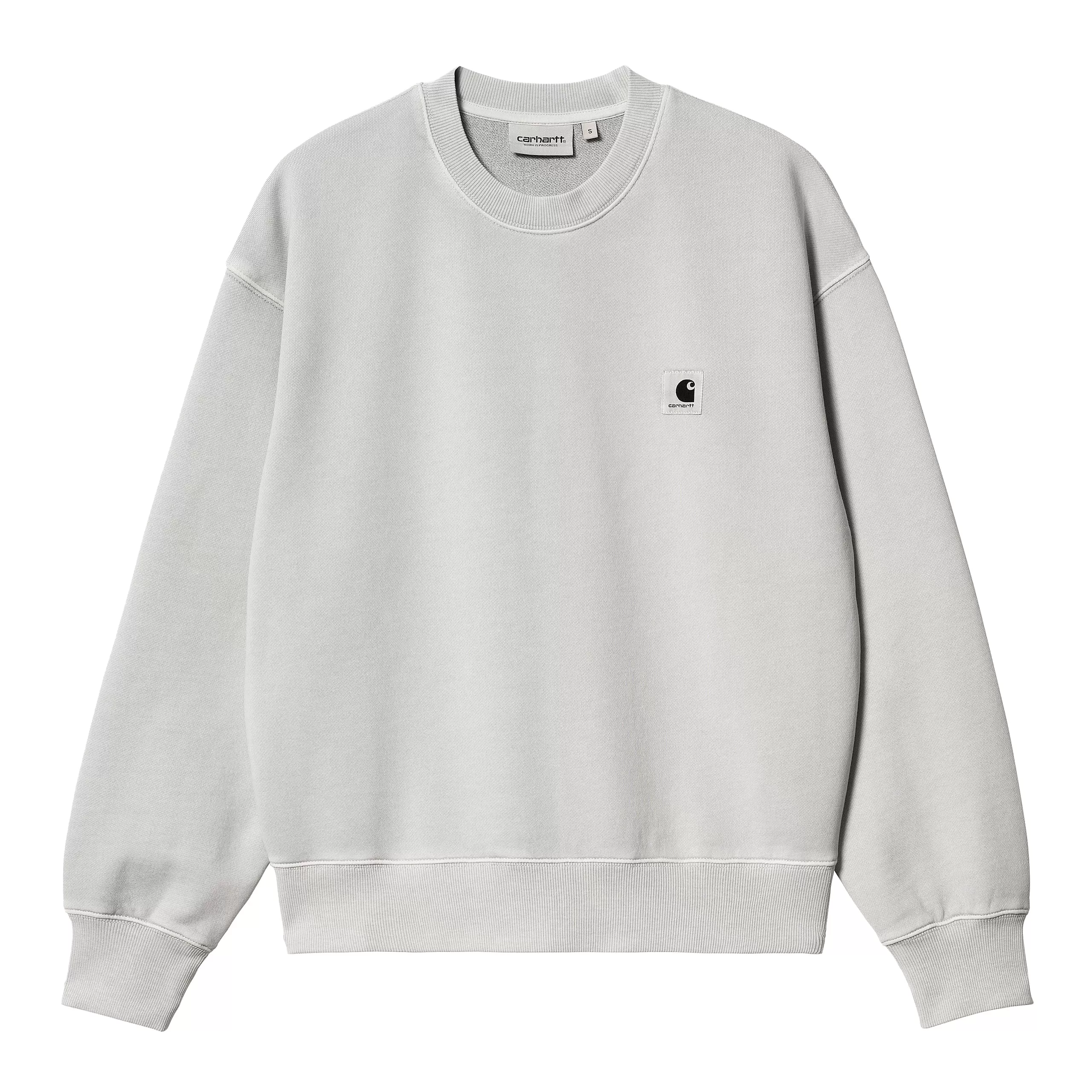 W' NELSON SWEATSHIRT SONIC SILVER GARMENT DYED