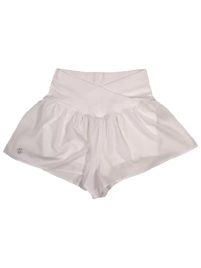 White Cross Waist Shorts by Simply Southern