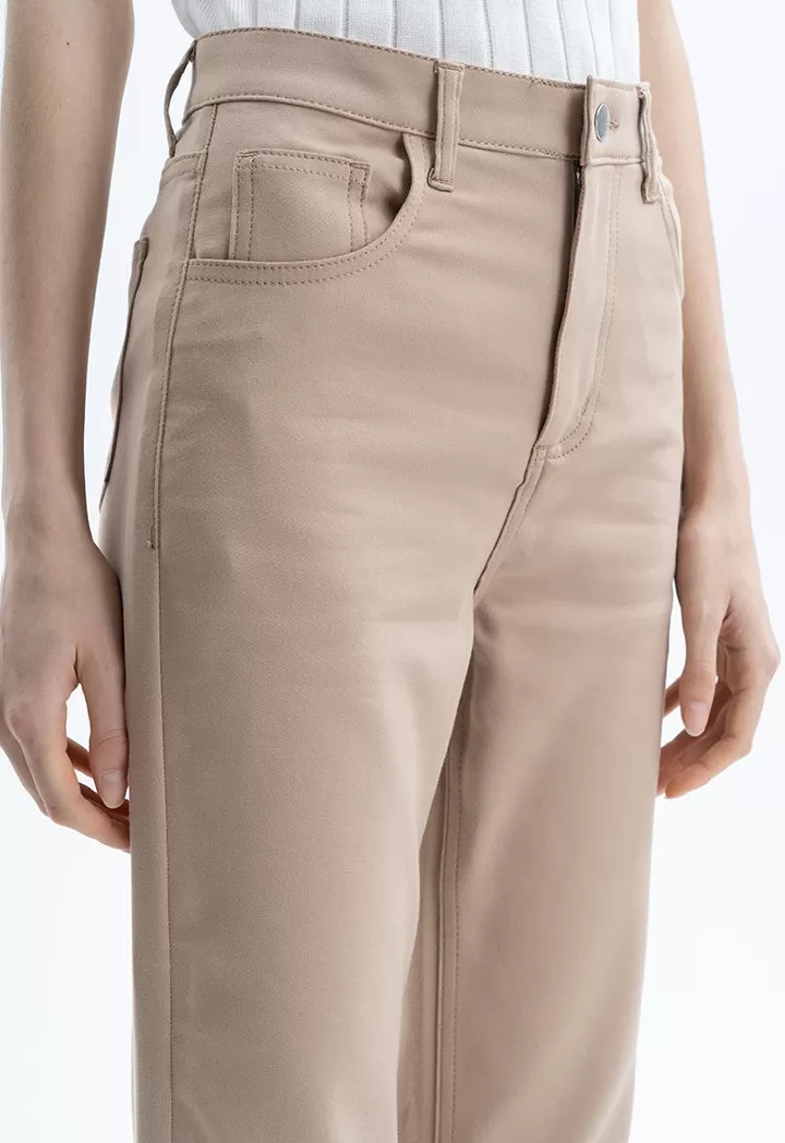 Wide Folded Solid Pants