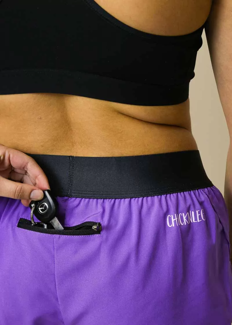 Women's Purple 1.5" Split Shorts