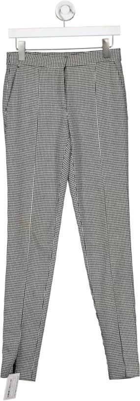 ZARA Black Houndstooth Trousers UK XS