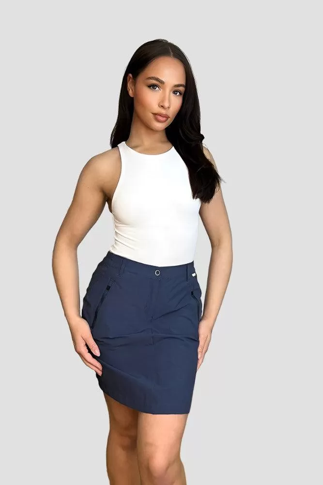 Zipped Details Smart Mini Skirt